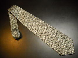 Henry Grethel Neck Tie Greens Blues Silver Black Imported Silk Tie Made in USA - £7.95 GBP