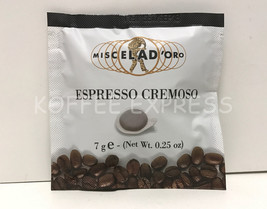 Miscela D&#39;Oro Espresso single regular Cremoso Espresso Pods 150 ct - £41.11 GBP