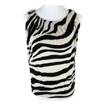 Ann Taylor Loft Womens Shirt Size XS  Zebra Sleeveless Animal Print Casual Top  - £13.85 GBP