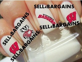 Last Few》WISCONSIN BADGERS》3 Different Designs》Nail Art Decals - $9.45