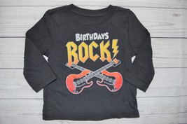 Infant Boys Sz 12m Jumping B EAN S Birthdays Rock Long Sleeve Shirt Top Guitars - £3.94 GBP