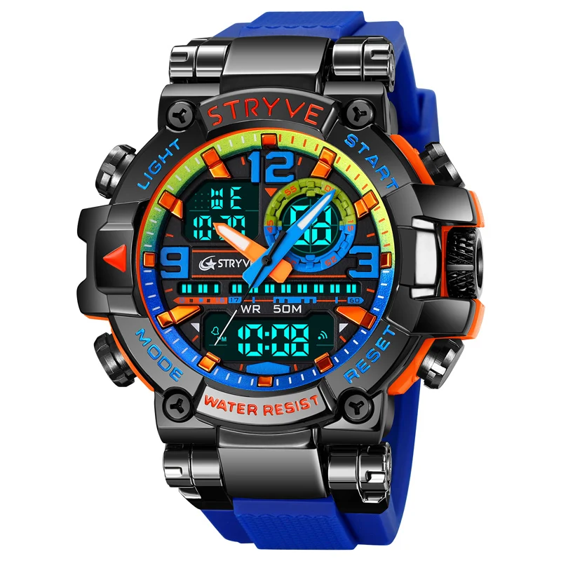 STRYVE Top Brand Men&#39;s Digital Watch Waterproof Sport Wristwatch for Men... - $35.20