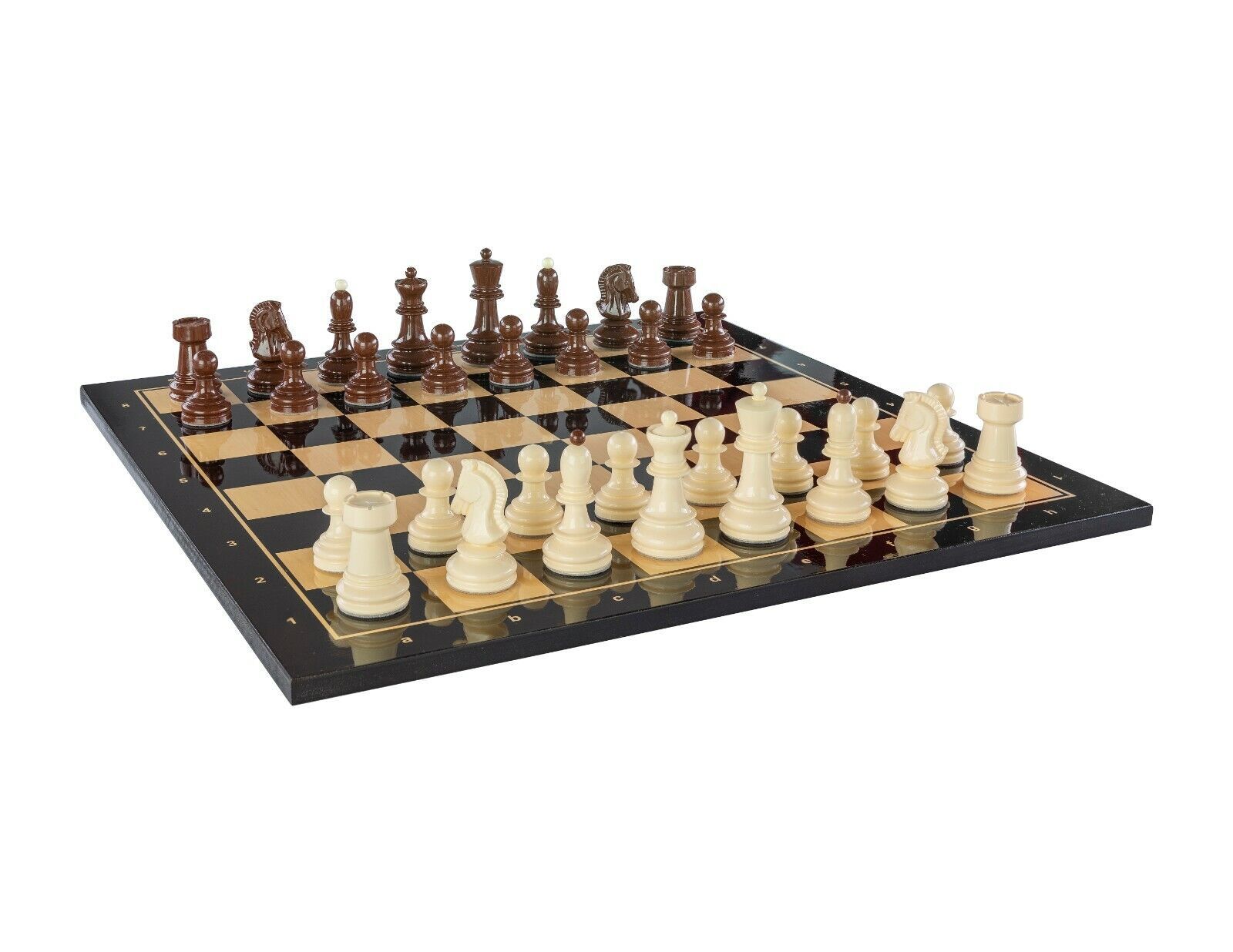 Primary image for Dubrovnik Chess set ZAGREB 5P BLACK- Chess Board Black  + Chess Pieces 3,5"