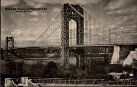 Vintage Phototpye POSTCARD- George Washington Bridge , New YORK/NEW Jersey BK65 - £4.26 GBP