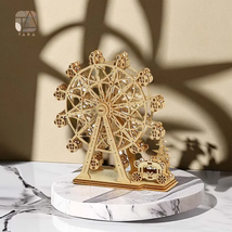 Tada DIY 3D Wooden Puzzle Rotatable Ferris Wheel Assembly Toy Birthday Gift for  - £31.06 GBP