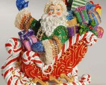 Christopher Radko Candy Ride Santa II Christmas Ornament 5.5in New in Bo... - £27.57 GBP