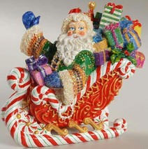 Christopher Radko Candy Ride Santa II Christmas Ornament 5.5in New in Bo... - £27.06 GBP