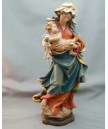 SPECTACULAR Hans U Adolf Heinzeller Woodcarving Madonna &amp; Child Gilt Gol... - €328,11 EUR