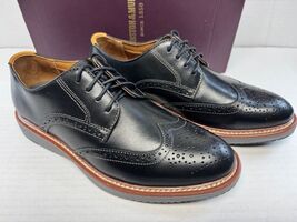 Johnston &amp; Murphy Upton Wingtip Wide Dress Casual Shoe, Black Full Grain... - $77.60