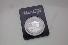 2022 Niue $2 1 oz Silver Star Wars Grogu &quot;Baby Yoda&quot; Happy Holidays Edition - £54.60 GBP