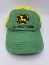 Toddler John Deere Hat Ball Cap Mesh Trucker One Size Yellow Green - $14.84