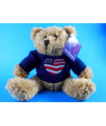 Happy Birthday Teddy Bear Plush March of Dimes Plushland 8&quot; with Sweater... - £10.13 GBP