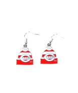 CINCINNATI REDS DANGLE EARRINGS BEANIE HAT W/ LOGO HYPOALLERGENIC Licens... - $5.99