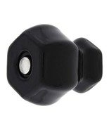 Depression Glass Cabinet Knobs Black Milk Glass Vintage Restoration Set Of 2 - $241.57 MXN