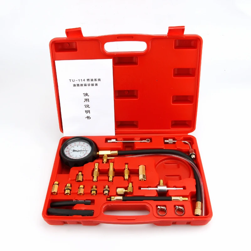 0~140PSI 0~10Bar Fuel Injection Pump Injector Tester Kit 20Pcs Automotive Fuel P - $186.55