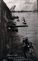 Vintage Photo; Port Side On The U.S.S. Cincinnati; China; Circa 1912 - £11.82 GBP