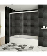 56-60&quot;Wx62&quot;H Bathtub Door ULTRA-A Brushed Nickel by LessCare - $11,047.02 MXN