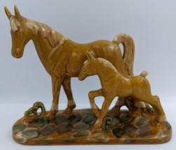 Vintage Royal Haeger Pottery Horse and Colt Statue Figurine #R451 - £77.76 GBP