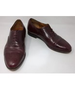 Salvatore Ferragamo Brogue Wingtip Oxford Burgundy Leather Lace Up Shoes... - $87.66