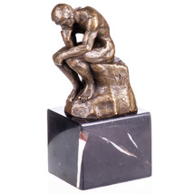 Bronze &quot;The Thinker&quot; By Rodin, Unique Art Decoration, Great Gift - £161.28 GBP