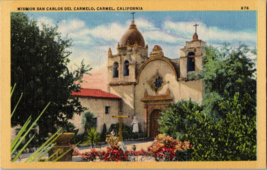 Vtg Postcard California Mission  San Carlos Del Carmelo, Carmel - £4.56 GBP