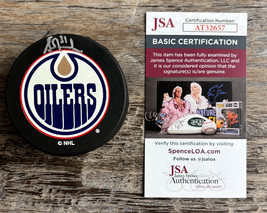 Grant Fuhr #31 Edmonton Oilers Signed Autograph Auto Hockey Puck JSA COA - £31.19 GBP