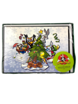 Looney Tunes Christmas Cards Holiday Tree Decorating 10 Cards Envelopes - $19.99