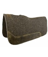 Western Horse Contoured Saddle Pad 1&quot; X 31&quot; X 32&quot; Genuine Mohair Wool + ... - £78.87 GBP