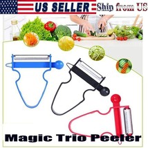 Multi Function Magic Trio Peeler (Set Of 3) Vegetable Slicer Fruit Peeler Cutter - £10.41 GBP