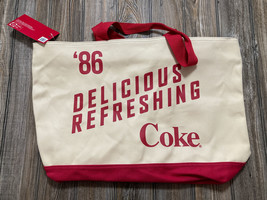 Canvas Tote with Wristlet NIP 2013 The Coca-Cola 86 Delicious Refreshing... - £17.19 GBP