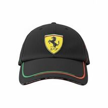 Ferrari Hat Cap Black Italian Flag Logo Adjustable Strapback One Size Sc... - $47.39
