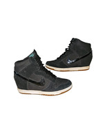 Nike DUNK SKY HI Essential Hidden Wedge Heel Sneaker Womens 10 Black 644... - $66.50