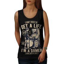 Wellcoda Gamer Lives Joke Womens Tank Top, Antisocial Athletic Sports Shirt - £14.87 GBP+