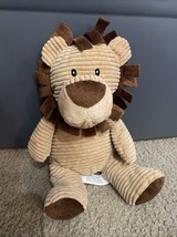 Lion Baby Lovey Brown Tan Ribbed Terry Tabs 12&quot; Plush Stuffed Animal Tar... - $116.04 MXN