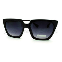 Flat Top Trapezoid Sunglasses Thorn Studs Design Trendy Stylish Shades - £6.35 GBP