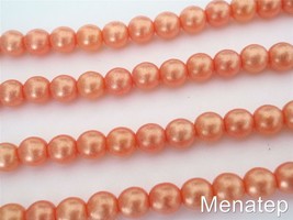 50 6 mm Czech Glass Round Beads: Sueded Gold - Hyacinth - £2.25 GBP