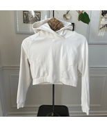 Alphalete Cropped White Hoodie Sweatshirt Logo s - €21,01 EUR