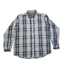 ExOfficio Shirt Mens Size 2xl Gray Plaid Polyester Casual Button Up Long... - $19.99