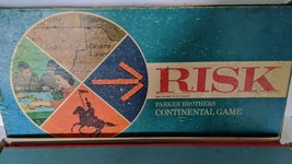 Vtg Risk Strategy Board Game Parker Brothers 1959 Board 1975 Parts & Pieces - £15.81 GBP