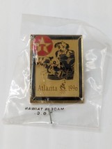 Vtg TEXACO Hat Or Lapel Pin Atlanta 1996 Olympics Firefighter Dalmatian ... - $11.87