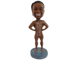 Custom Bobblehead Strong Body Builder making his best pose to win contest - Spor - £71.31 GBP