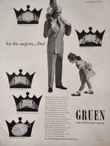 1948 Original Esquire Art Ad Advertisements Gruen Precision Watches Paris Belts - £5.09 GBP