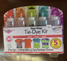Tulip One-Step Tie-Dye Kit-5-Color Luau Summer Time Fun - £8.88 GBP