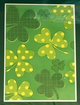 Happy St. Patrick&#39;s Day House Flag Shamrocks Irish Garden 28x40&quot; Green Shamrocks - £23.54 GBP