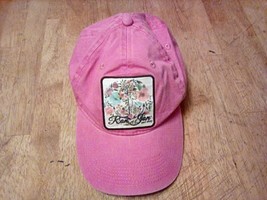 Ron Jon Surf Shop Pink Floral Patch Hat Cap Women&#39;s Strapback Adjustable - £9.73 GBP