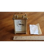 Benchmark Quartz Desk Clock Brass Carriage W. Germany Merril Lynch Logo ... - $40.00