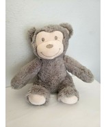 Silver One Monkey Plush Stuffed Animal Grey Tan Sitting  - £13.99 GBP