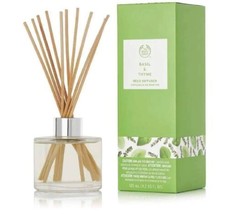 The Body Shop Basil &amp; Thyme Reed Diffuser 4.2 fl oz New In Box Retired - $31.35