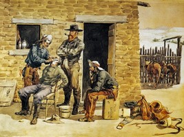 Sunday Morning Toilet On The Ranch Frederic Remington Giclee Print + Ships Free - £31.17 GBP+