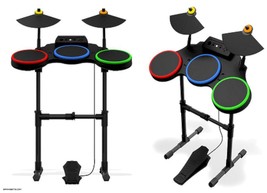 Sony PS3 Guitar Hero World Tour Band DRUM KIT SET drums cymbals pedal stand ps2 - £350.40 GBP